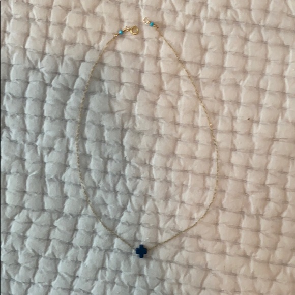 Navy blue cross necklace - Picture 2 of 2